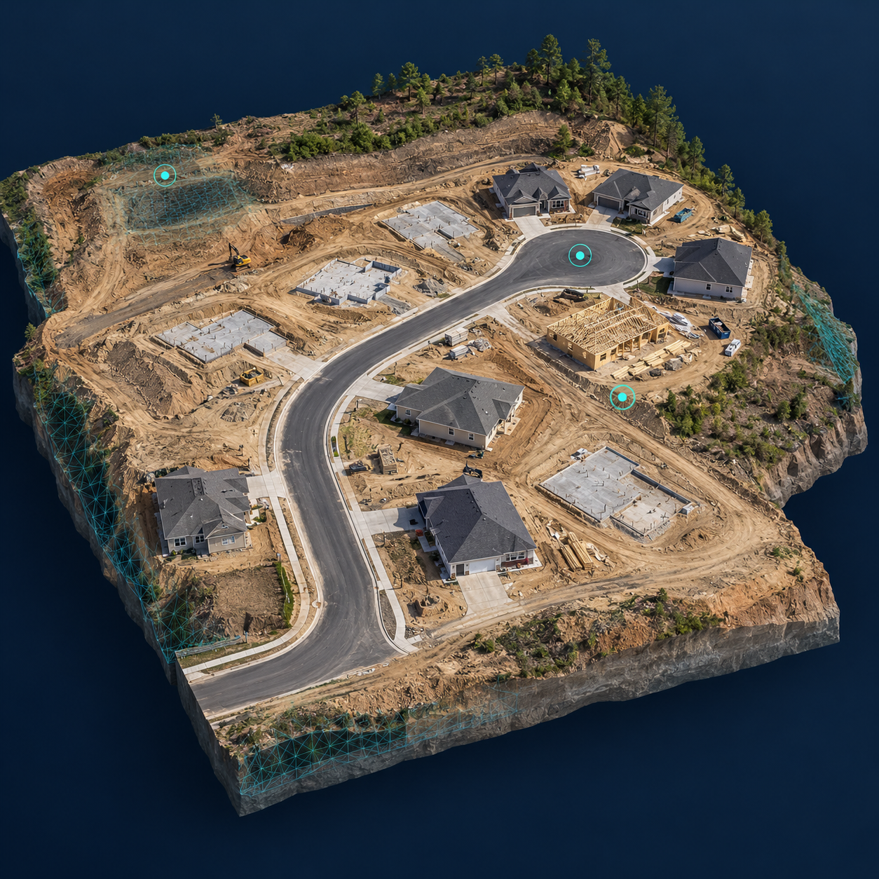Concept illustration of a textured 3D subdivision model